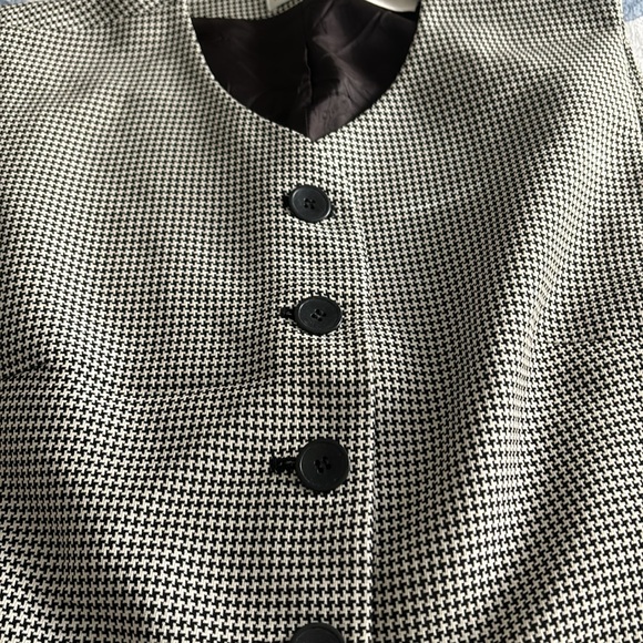 Ann Taylor Houndstooth Blazer Lined Vintage Final Sale - Picture 1 of 6